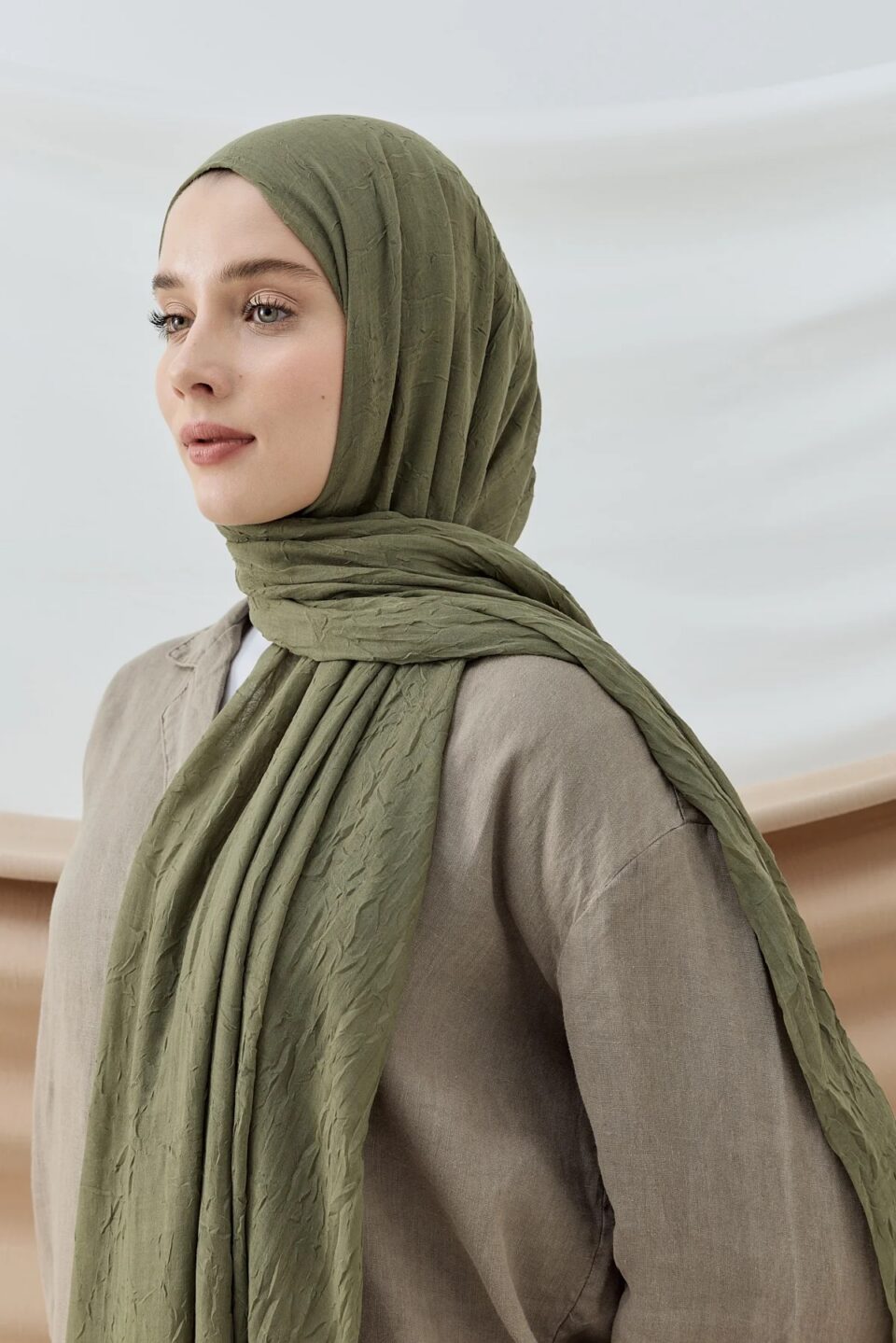 Bambu şal - yeşil çay