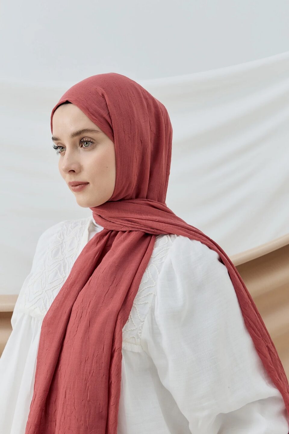 Bambu şal - gül kurusu